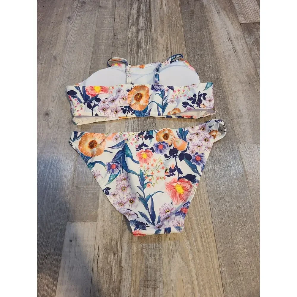 Unknown brand xl womens floral two piece swimsuit